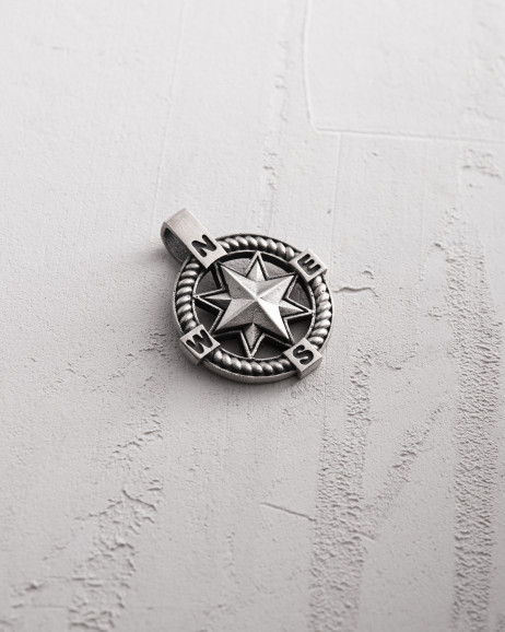 Silver pendant WIND ROSE 4