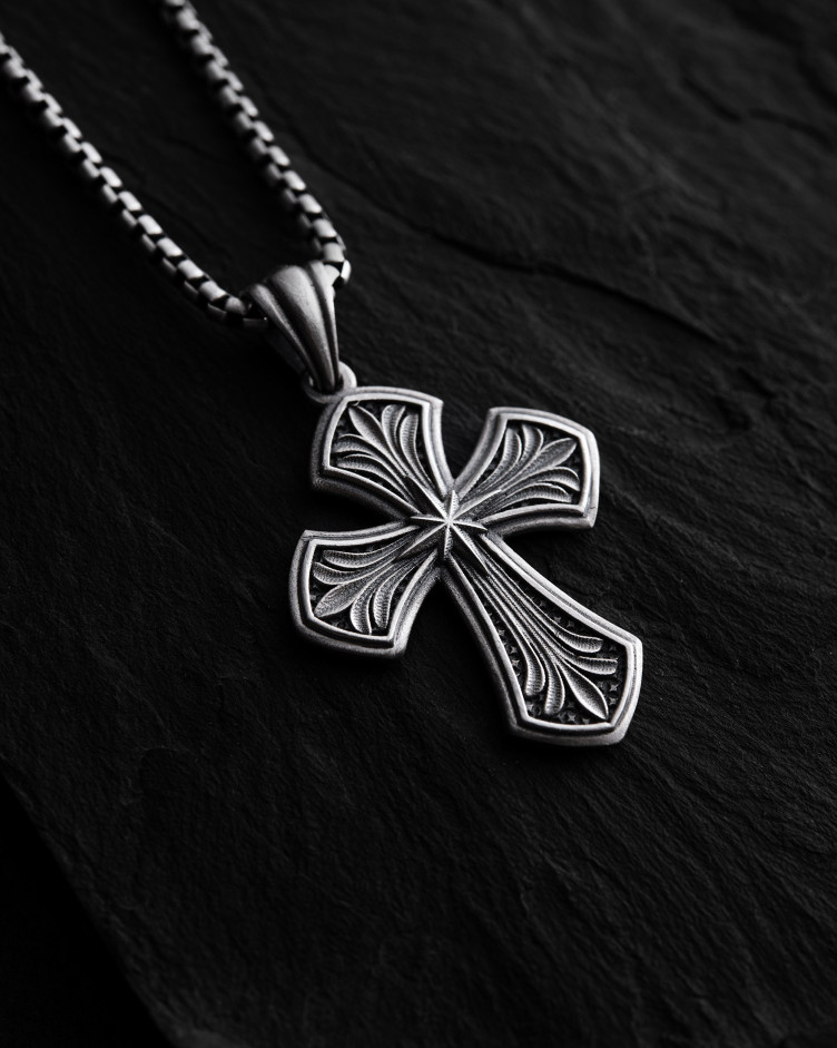 Серебряный крест NORTH STAR 2