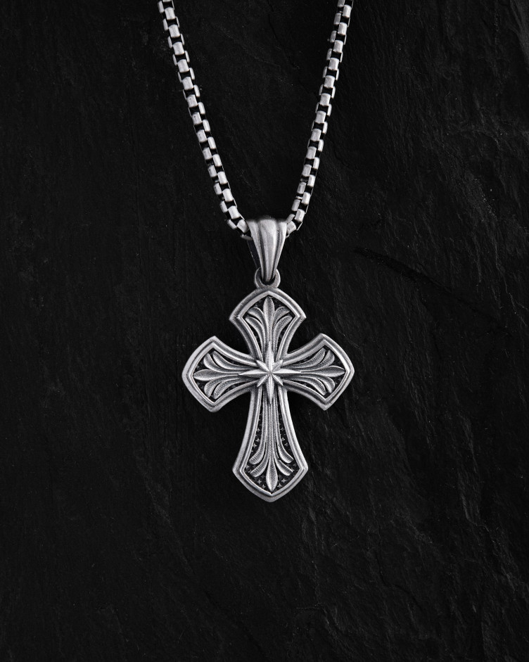 Серебряный крест NORTH STAR 4