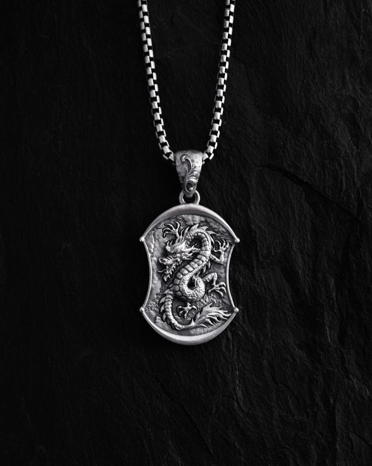 Срібний кулон DRAGON