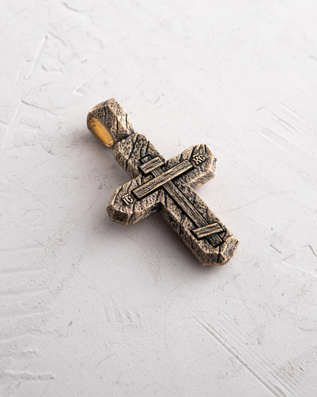 Cross CALVARY CROSS. SAVE AND PROTECT (14k yellow gold) 2