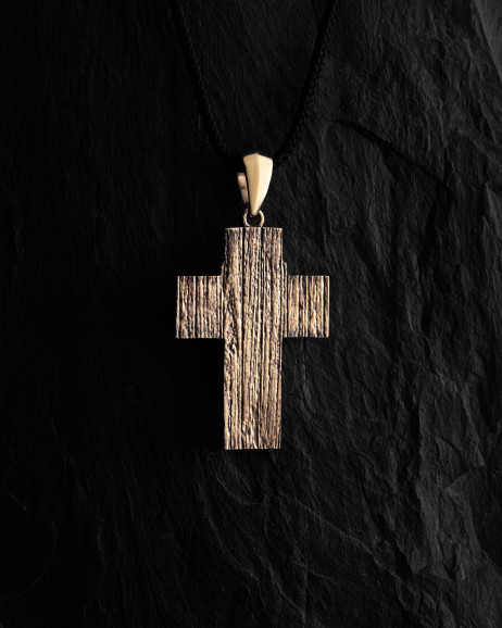 Cross REDEMPTION. JESUS CHRIST (14k yellow gold) 4