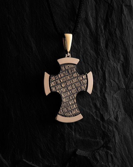 Cross ST. ARCHANGEL MICHAEL (14k yellow gold) 4