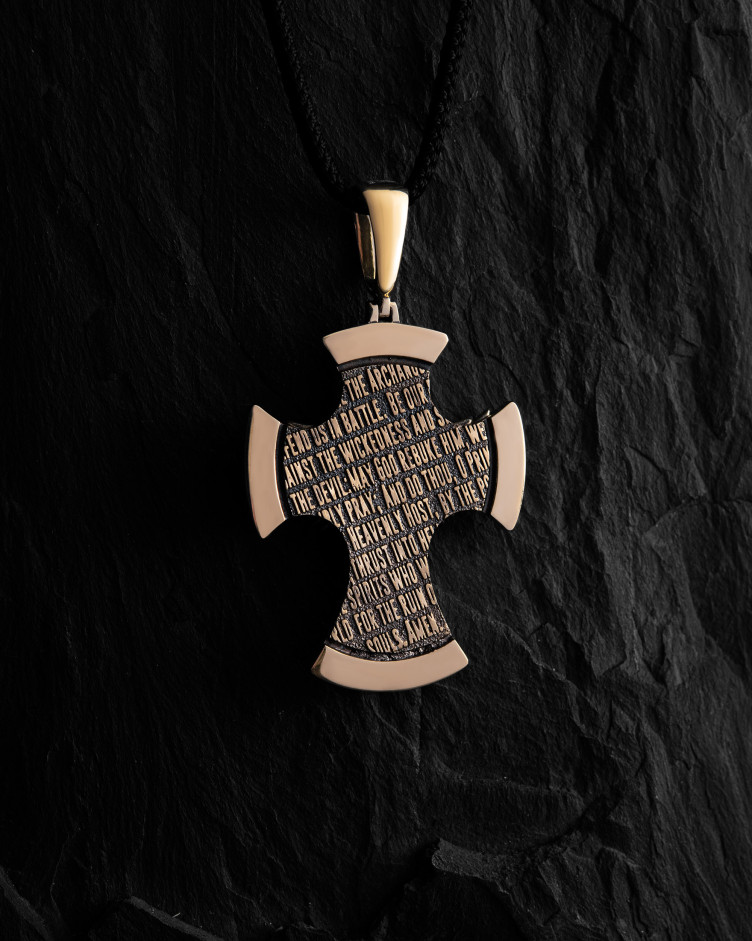 Хрест ST. ARCHANGEL MICHAEL (жовте золото) 4