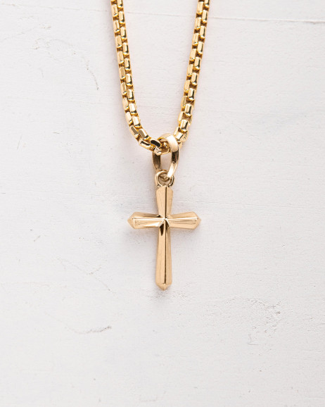 Cross GLAUBE (14k yellow gold)