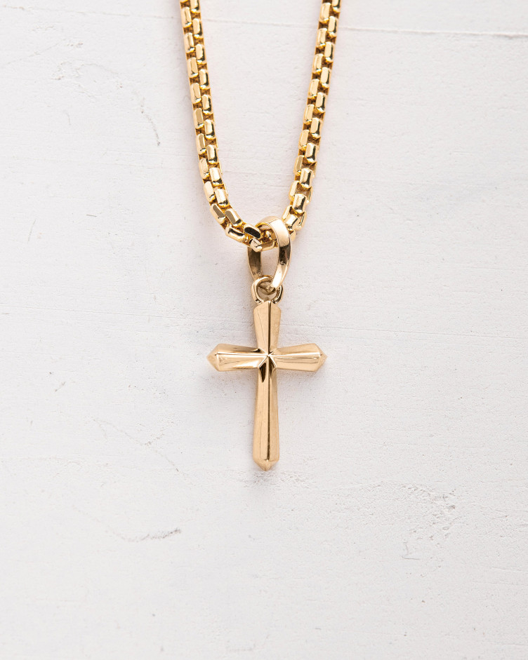 Cross GLAUBE (14k yellow gold)