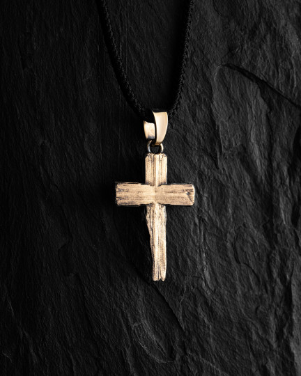 Хрест TITLES CRUCIS (жовте золото) / Кулони + 4