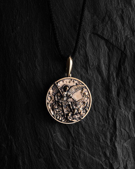 Pendant ST. MICHAEL (14k yellow gold) 3
