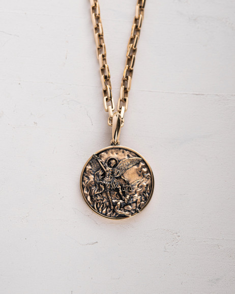 Кулон ST. MICHAEL (жовте золото)