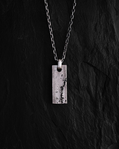 Silver pendant on a chain MONOLITH 2