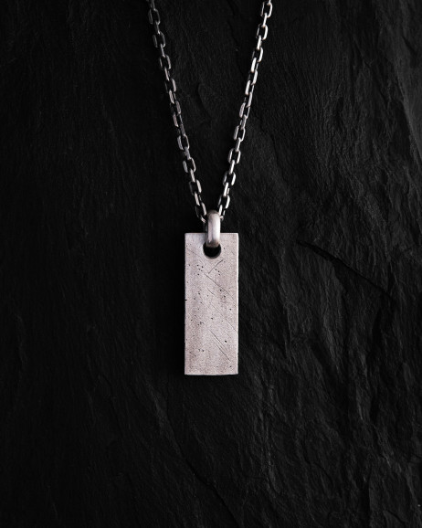 Silver pendant on a chain MONOLITH 3