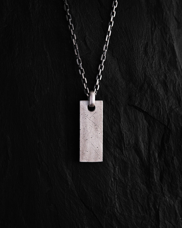 Silver pendant on a chain MONOLITH 3