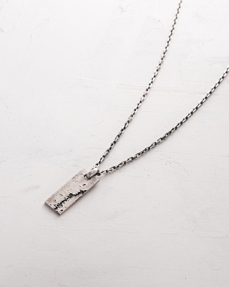 Silver pendant on a chain MONOLITH 4