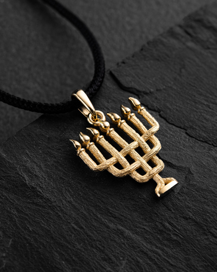 Pendant MENORAH (14k yellow gold) 2