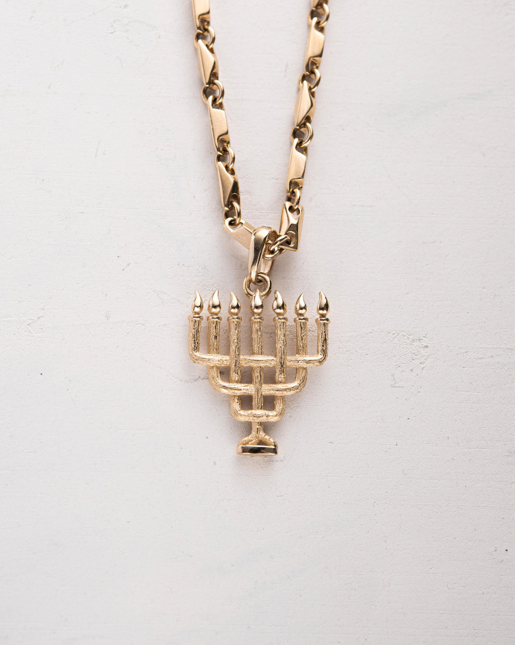 Pendant MENORAH (14k yellow gold) 3