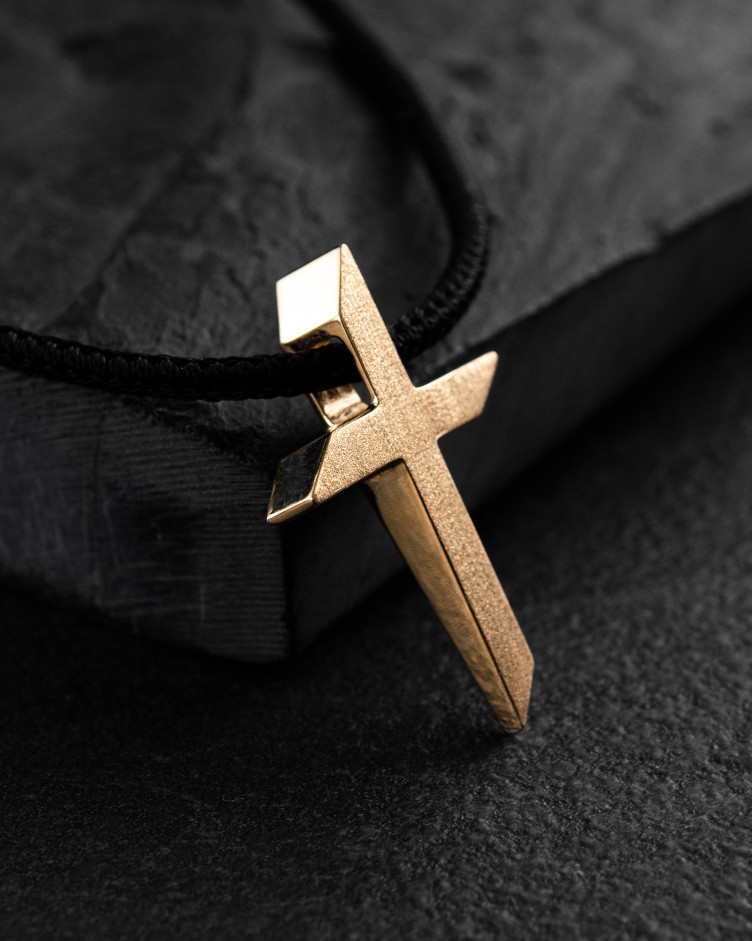 Cross EX FIDEI (14k yellow gold) 5