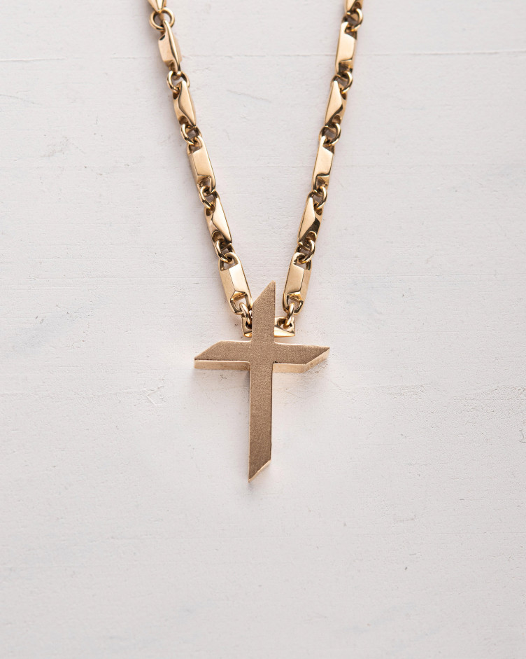 Cross EX FIDEI (14k yellow gold)