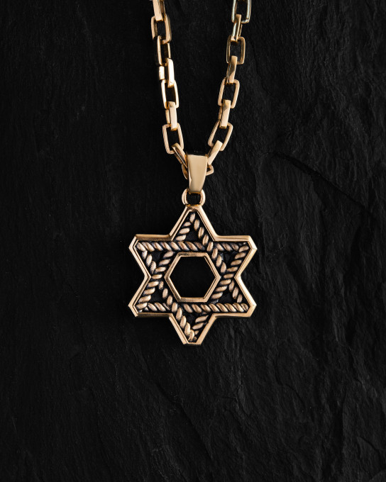 Кулон STAR OF DAVID ​​(желтое золото) / Кулоны + 5