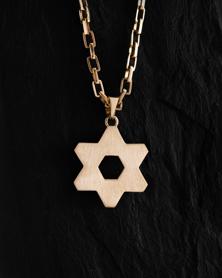 Pendant THE JEWISH STAR ​(14k yellow gold) 5