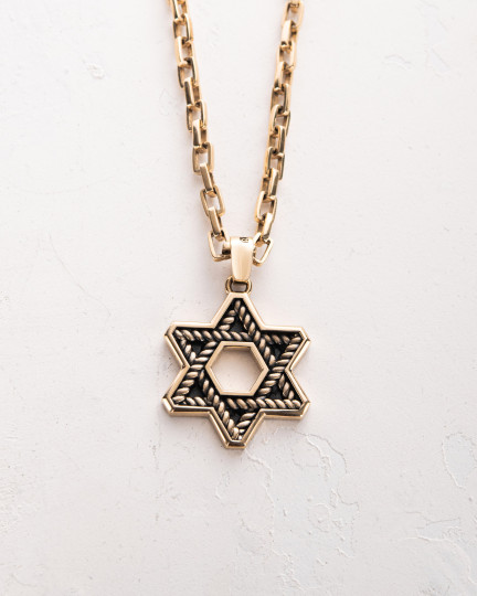 Кулон STAR OF DAVID ​​(желтое золото) / Кулоны