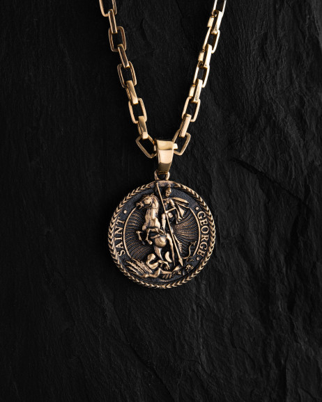 Pendant SAINT GEORGE ​(14k yellow gold) 4