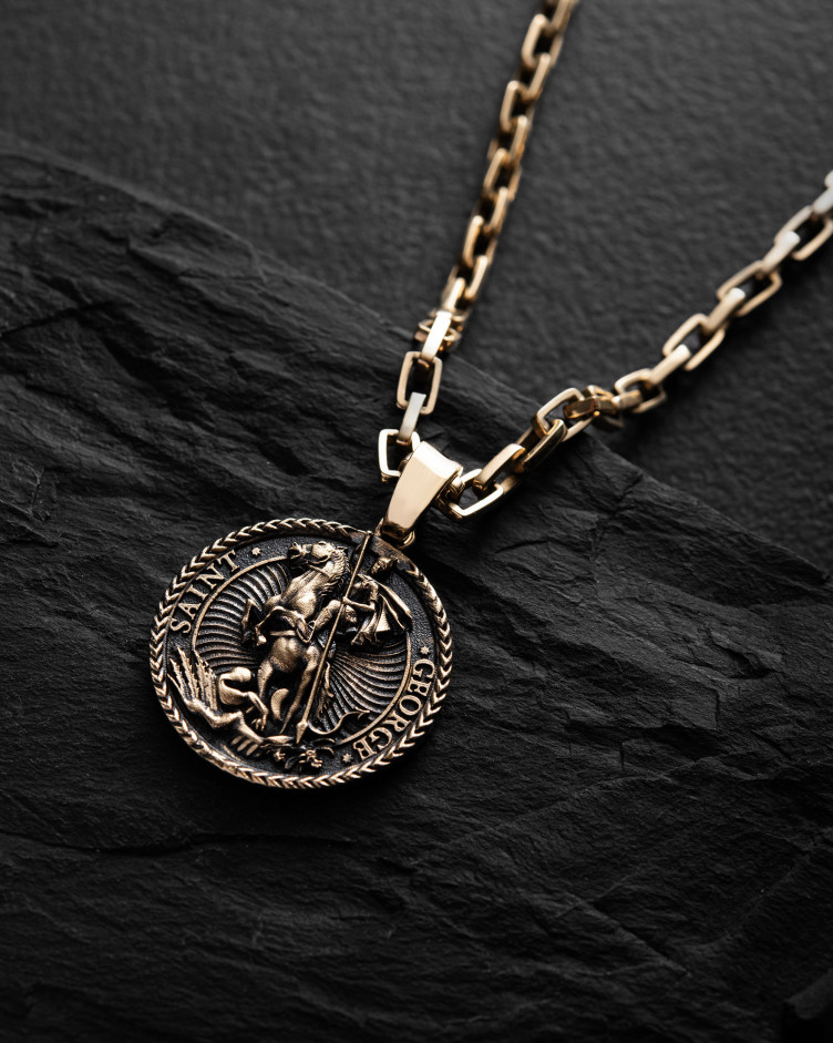 Pendant SAINT GEORGE ​(14k yellow gold) 6