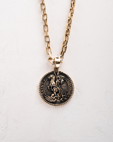 Pendant SAINT GEORGE ​(14k yellow gold)