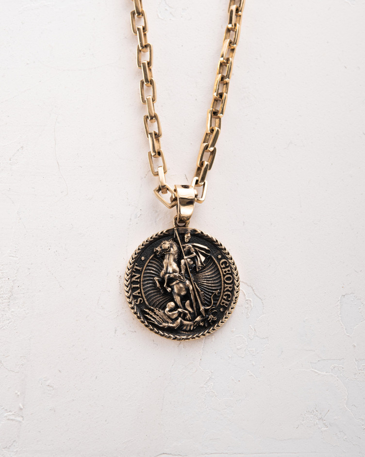 Pendant SAINT GEORGE ​(14k yellow gold)
