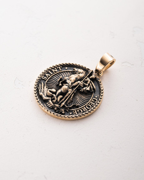 Pendant SAINT GEORGE ​(14k yellow gold) 2
