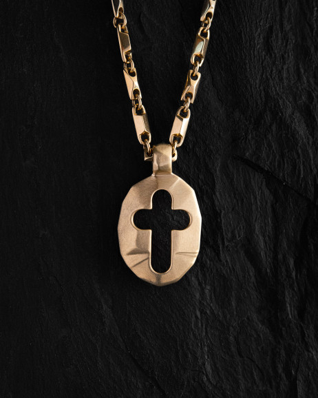 Pendant – cross SHIELD of FAITH ​(14k yellow gold)