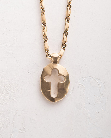 Pendant – cross SHIELD of FAITH ​(14k yellow gold) 3