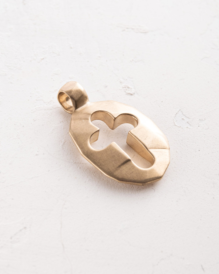 Pendant – cross SHIELD of FAITH ​(14k yellow gold) 4