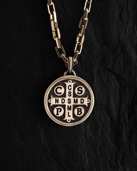 Pendant SANCTUS BENEDICTUS ​(14k yellow gold) 2