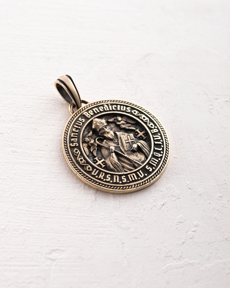 Pendant SANCTUS BENEDICTUS ​(14k yellow gold) 5