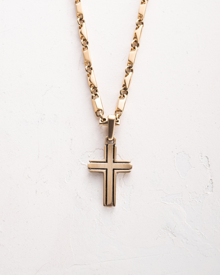 Cross SANDHED ​(14k yellow gold) 4