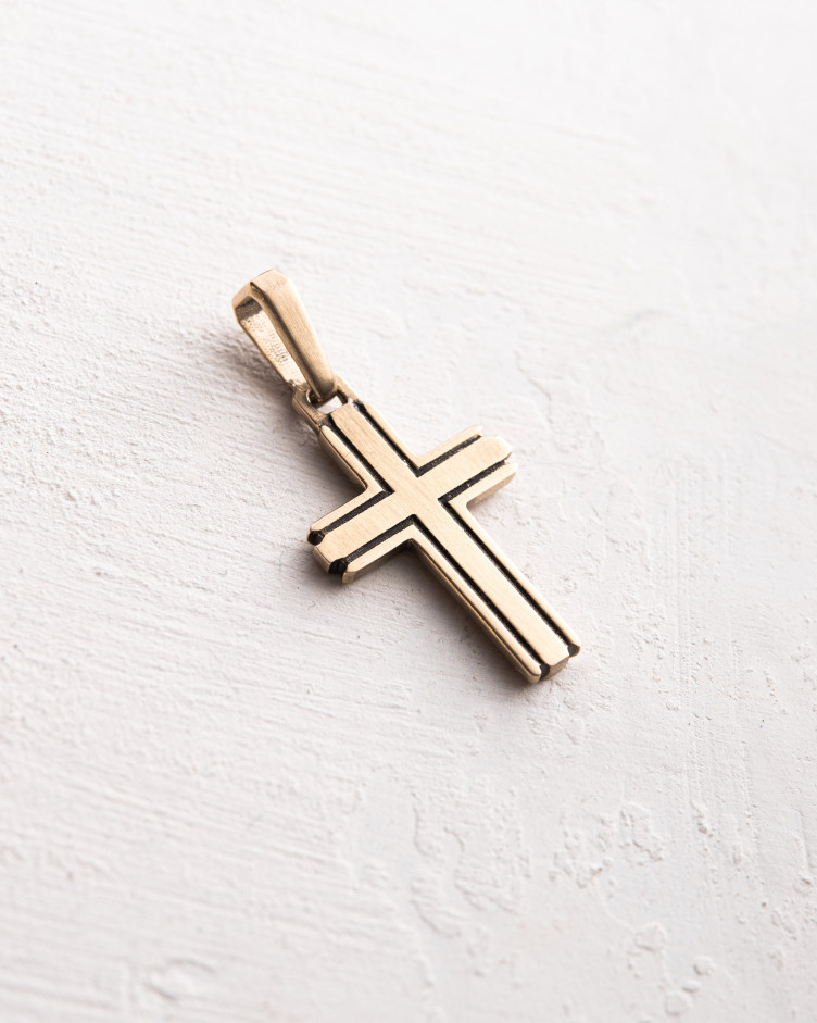Cross SANDHED ​(14k yellow gold) 5