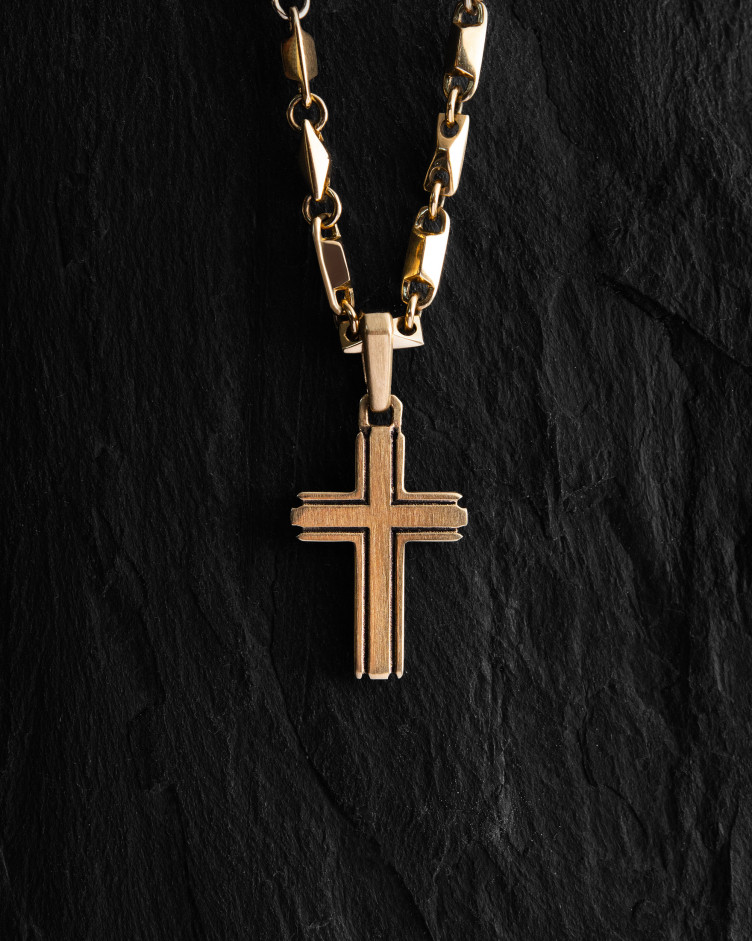 Cross SANDHED ​(14k yellow gold) 2