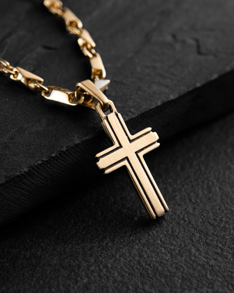 Cross SANDHED ​(14k yellow gold)