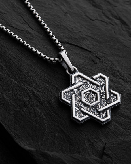 Silver pendant STAR OF DAVID 3