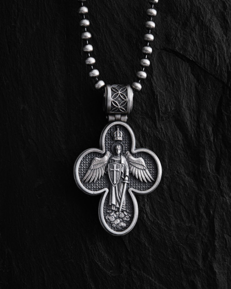 Срібний хрест MESSIAH. I.N.R.I. 2