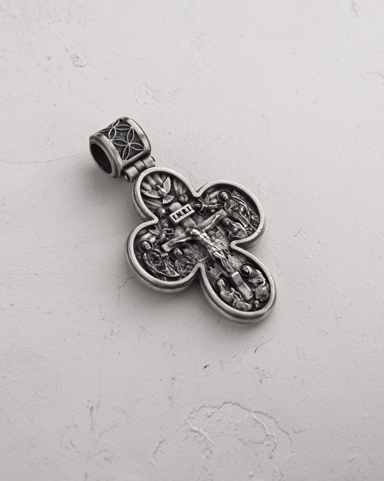 Срібний хрест MESSIAH. I.N.R.I. 4