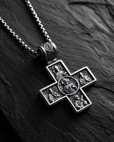 Срібний хрест GUARDIAN SAINTS / Кулони