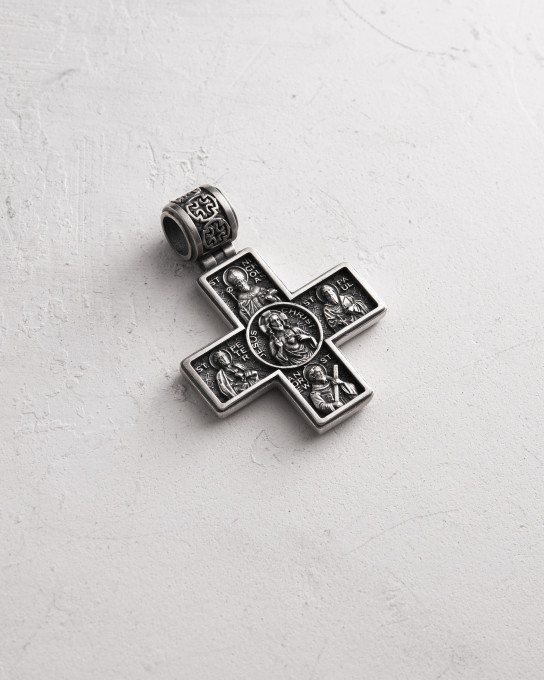 Серебряный крес GUARDIAN SAINTS / Кулоны + 7