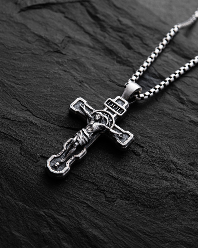 Срібний хрест FILIUS UNIGENITUS DEI 3