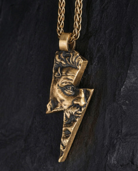 Кулон ZEUS. LIGHTNING (желтое золото) 2