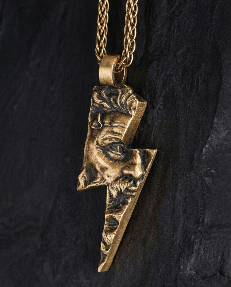 Кулон ZEUS. LIGHTNING (желтое золото) 2