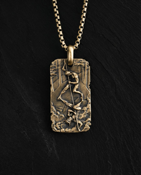 Кулон BOXE OMBRA (жовте золото)