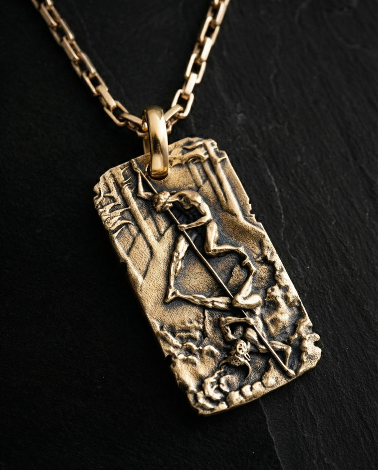 Кулон BOXE OMBRA (жовте золото) 3