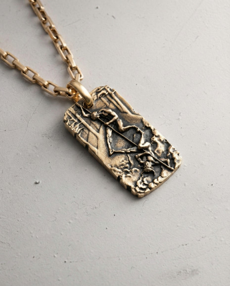 Кулон BOXE OMBRA (желтое золото) 4