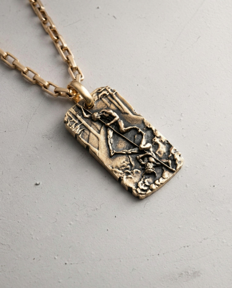 Кулон BOXE OMBRA (жовте золото) 4